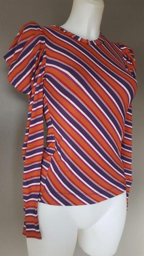 top Save the Queen - NIEUW! - gestreept - aparte mouw - S/M, Kleding | Dames, Tops, Nieuw, Maat 36 (S), Overige kleuren, Lange mouw