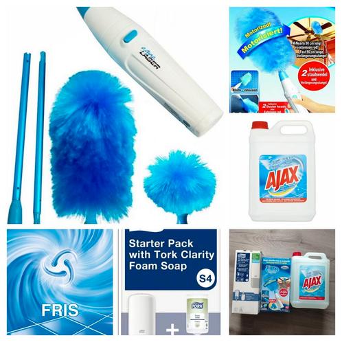 Tork Handzeep dispenser + turbo Duster + ajax allesreiniger, Huis en Inrichting, Schoonmaakartikelen, Overige typen, Ophalen of Verzenden