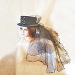 Victoriaanse steampunk hoed met sluier, Ophalen of Verzenden, Zo goed als nieuw, 55 cm (S, 6⅞ inch) of minder, Hoed