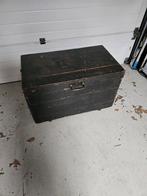 Oude Houten Scheepskist / Hutkoffer, Ophalen, Gebruikt, 50 tot 100 cm, Grenenhout