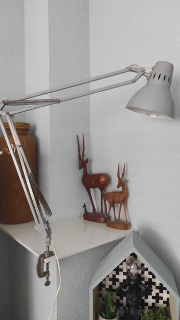 Vintage scharnierlamp bureaulamp architectenlamp grijs LSA beschikbaar voor biedingen