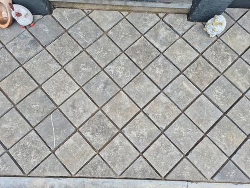 Blauwsteen stenen/tegeltjes, Tuin en Terras, Tegels en Klinkers, Klinkers, Beton, 10 m² of meer, Ophalen