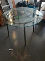 Tafel glas chrome gratis, Huis en Inrichting, Tafels | Salontafels, 50 tot 100 cm, Glas, Ophalen of Verzenden, Zo goed als nieuw