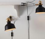 Zwarte en witte lamp Ranarp van Ikea, Ophalen of Verzenden, Metaal, Zo goed als nieuw