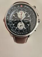 Seiko Flightmaster Chronograph (7T62 0HM0), als nieuw......., Sieraden, Tassen en Uiterlijk, Horloges | Heren, Seiko, Leer, Staal