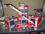 LEGO Brandweerkazerne met ladderwagen, bluswagen en helikopt, Ophalen of Verzenden, Zo goed als nieuw, Complete set, Lego
