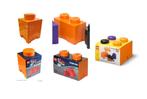 oranje lego opbergdoos storage box gevraagd 1x1 en 1x2, Ophalen, Zo goed als nieuw, Lego