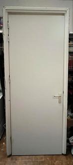 Deur (binnen) + hardhouten kozijn en afwerklijsten, Ophalen, 80 tot 100 cm, 215 cm of meer, Binnendeur