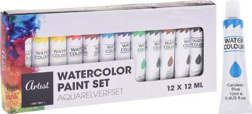 Aquarelverf + Canvasdoek en Schildersezel SET of PARTIJ, Hobby en Vrije tijd, Schilderen, Nieuw, Olieverf, Verzenden