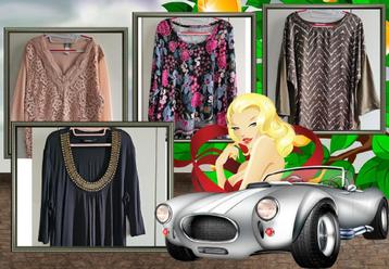 Mooie Tunieken Mt 42t/m46🍀Nieuw of Als Nieuw🌿🌿 beschikbaar voor biedingen