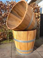 Kastanjehouten Bloembak 30L/55L/75L/75L hoog model, Ophalen, Rond, Nieuw, Tuin
