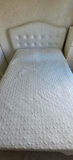 Boxspring Nieuw, inc. matras & opbergruimte 2pers, Ophalen, Wit, 200 cm, Nieuw