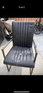 Gratis ophalen Eetkamerstoelen (4x), Huis en Inrichting, Stoelen, Ophalen, Gebruikt, Leer, Vier
