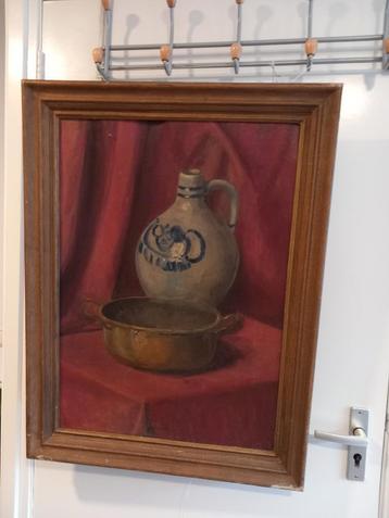 Schilderij olieverf stilleven beschikbaar voor biedingen