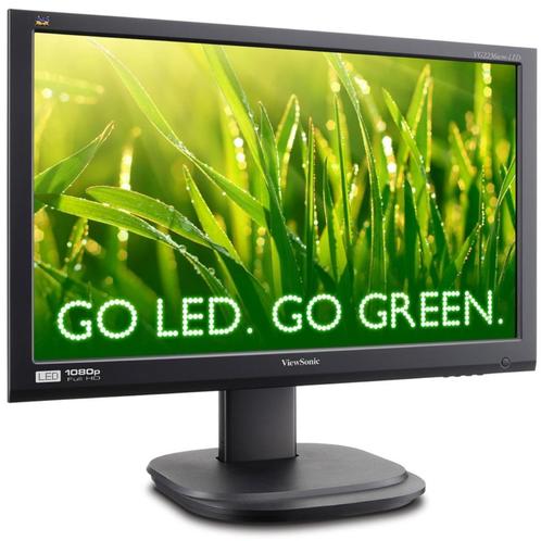 ViewSonic VG2236wm-LED Zwart 22 inch LED Monitor + Speakers, Computers en Software, Monitoren, Gebruikt, 60 Hz of minder, DVI