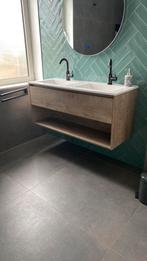 Wasmeubel incl spiegel (zonder sifons kranen en outjes), Huis en Inrichting, Badkamer | Badkamermeubels, Ophalen, 100 tot 150 cm
