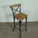 24388 Barkruk met Rugleuning Mangohout, Met voetsteun, 60 tot 90 cm, Nieuw, Ophalen of Verzenden