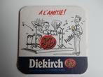 Cartoon op bierviltje Diekirch A L Amitié! Luxembourg., Ophalen of Verzenden, Nieuw, Viltje(s), Overige merken