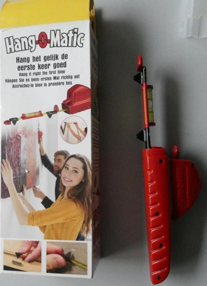 Hang-O-Matic; Waterpas en Meetlint in 1 (nieuw), Doe-het-zelf en Verbouw, Meetapparatuur, Nieuw, Overige meters, Ophalen of Verzenden