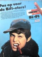 7 vintage advertenties reclames Bi-fi 70-71 Bifi Zwan salami, Verzenden, Gebruikt