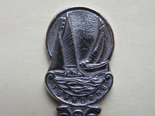 Verzilverd lepeltje Terhorne zeilboten / zeilbootjes, Antiek en Kunst, Antiek | Bestek, Verzenden