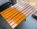 Houten Klaptafel - Terrastafel / Bijzettafel 90x60cm, Tuin en Terras, Ophalen of Verzenden, Gebruikt, Rechthoekig, Hout