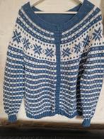 Noorse wollen vest maat L zgan, Verzenden, Zo goed als nieuw, Maat 42/44 (L), Blauw