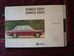 Simca 1301 1501 instructie boekje handleiding, Ophalen of Verzenden