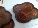 Set van 3 vintage houten dienbladen met Aziatische motieven, Antiek en Kunst, Ophalen of Verzenden