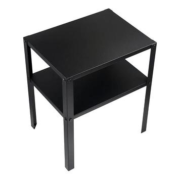 Zwart metalen bijzettafel/nachtkastje (2x) beschikbaar voor biedingen