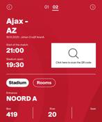 2x Ajax - Az | Box: 419 | Rij 20, Twee personen, Oktober