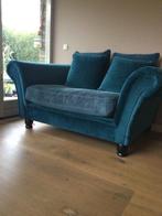 Petrol  blauwe bank Loveseat, Ophalen, 150 tot 200 cm, Tweepersoons, 75 tot 100 cm