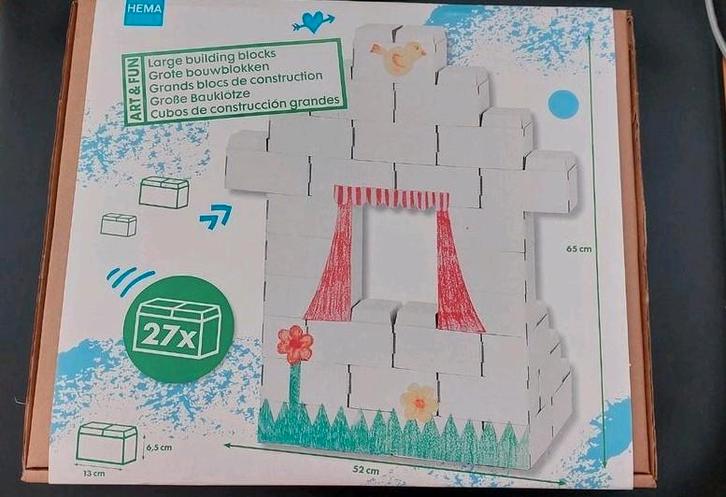 Grote bouwblokken creatief - Hema, Kinderen en Baby's, Speelgoed | Educatief en Creatief, Nieuw, Knutselen, Bouwen, Ontdekken