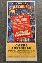 Zeldzame originele poster Circus Strassburger 1958, Verzamelen, Ophalen of Verzenden, Zo goed als nieuw, A1 t/m A3, Rechthoekig Staand