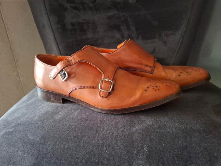 Reinhard Frans San Remo Double Monk - Maat 40, Kleding | Heren, Schoenen, Zo goed als nieuw, Gespschoenen, Bruin, Ophalen of Verzenden