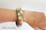 Handbeschilderde Armband "Flower Power" Nieuw, Ophalen of Verzenden