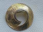 Ronde Wave Broche, Sieraden, Tassen en Uiterlijk, Broches, Verzenden, 4 tot 7 cm, Goud, Overige materialen