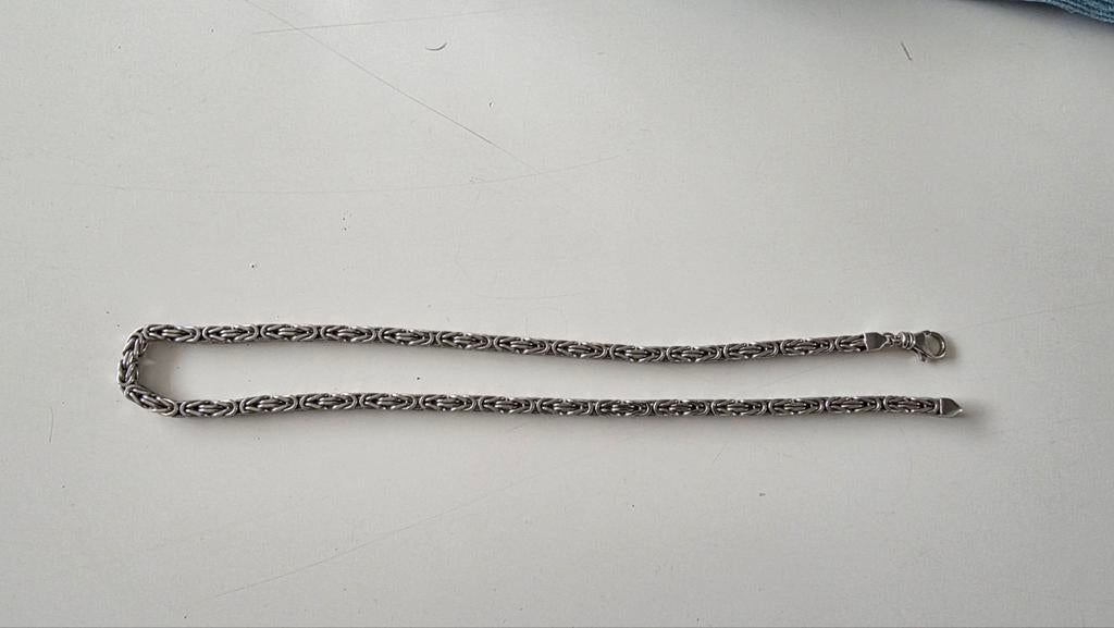 Zilveren 925  Koningschakel Ketting 55cm | 5mm | 80g, Sieraden, Tassen en Uiterlijk, Kettingen, Ophalen of Verzenden, Zo goed als nieuw