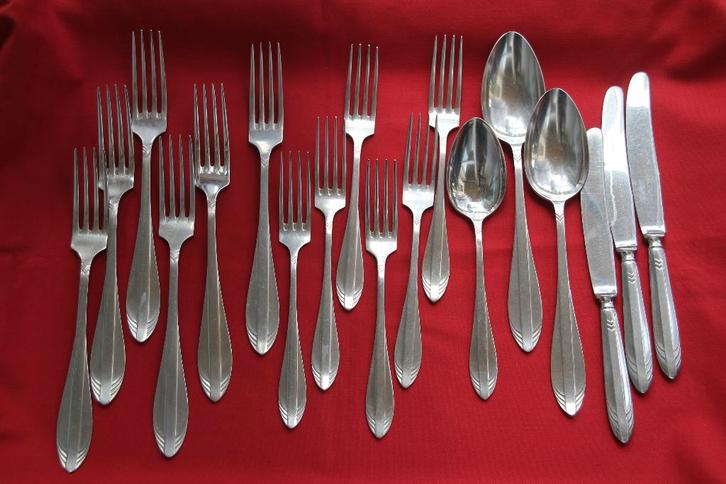 Bestekdelen Gero Zilmeta Visgraat, Huis en Inrichting, Keuken | Bestek, Gebruikt, Rvs of Chroom, Ophalen