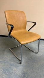 Gispen 413 stoelen, Huis en Inrichting, Stoelen, Ophalen, Gebruikt, Bruin, Leer