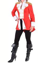 Leuk rood/wit/goud OFFICIER/GARDE/CARNAVALS jasje, Ophalen, Carnaval, Nieuw, Kleding