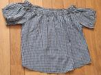 Nieuwe off-shoulder top zwart wit geruit mt XL oktoberfeest, Zwart, Maat 46/48 (XL) of groter, Ophalen of Verzenden, TREND ONE young