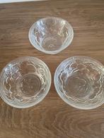 Glazen schaal met 3 kommetjes, Schaal, Rond, Ophalen of Verzenden, Glas