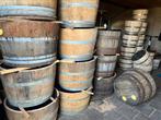 Bloembak half wijnvat whiskyvat palmboom vijgenboom kruiden, Tuin en Terras, Gerard Krale, Rond, Nieuw, Ophalen of Verzenden