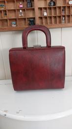 Vintage Bordeaux Handtas jaren '50, Ophalen of Verzenden, Dames