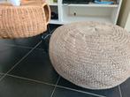 Mooie gehaakte / gebreide poef 45 cm, Ophalen of Verzenden, Zo goed als nieuw, Rond, Stof