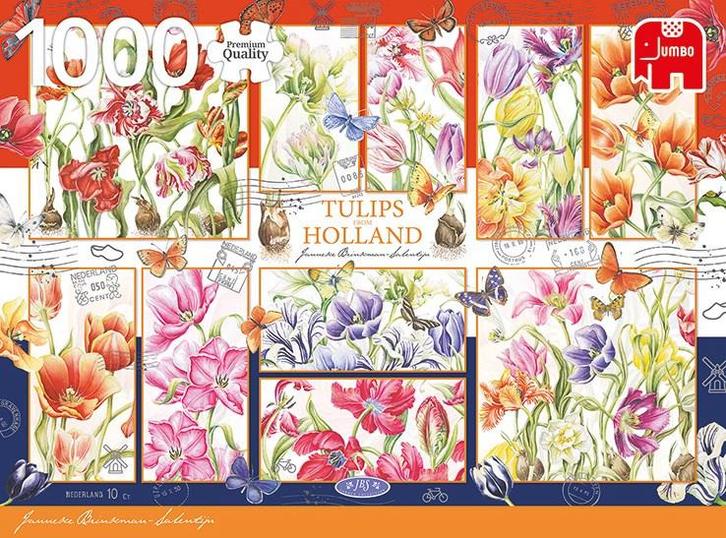 Jumbo Janneke Brinkman - Nederlandse Tulpen - 1000 stukjee, Hobby en Vrije tijd, Denksport en Puzzels, Nieuw, Legpuzzel, 500 t/m 1500 stukjes