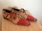 herenschoenen 42  leder bordeaux bloemen print apart De scho, Ophalen, Overige kleuren, Nieuw, Veterschoenen
