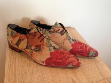 herenschoenen 42  leder bordeaux bloemen print apart De scho beschikbaar voor biedingen