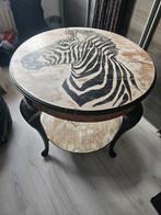 Vintage handbeschilderd tafeltje met zebra print, Ophalen
